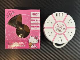 Sd-153u Sanrio Hello Kitty 360 Multi Socket Usb Extension Cord Ac110v/60hz Max 15a