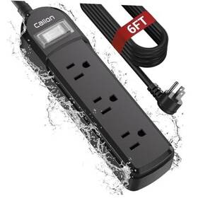 Qzh01 Shenzhen Calion Power Co. Ltd Outdoor Strip Weatherproof Extension Cord With Multi 6 Ft Black