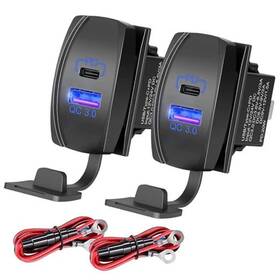 Sy2023060403 Shenzhen Gsg Technology Co.ltd 12v Usb Outlet With Qc3.0 Usb-a And Pd Usb-c Ports Rectangular Rocker Switch