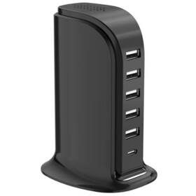 Y006 Shenzhen Yiboyuan Electronics Co. Ltd. Usb Charger Block With Type C 6-port Chargers For Black Charging Station