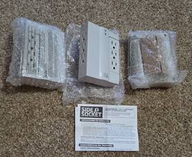 23917 Side Socket 3pack 6-outlet Swivel Power Strip Surge Protector Slim Space New