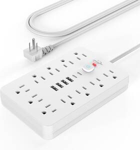 Simple Deluxe 445013455448 Jouleloom Power Strip Surge Protector With 11 Outlets 4 Usb And 2 C Ports