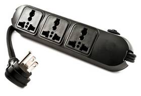 Sm-60 Simran 803982827609 Universal Power Strip 3 Outlets For 110v-250v Worldwide Travel With Sur