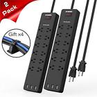 Sk0132pack Jfegwo Multi Power Strips Extension Pack Surge Protector With Usb