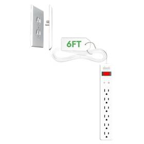 Sleek Socket 680750531100 Original And Patented Ultra-thin Outlet Concealer With Cord Kit Flat