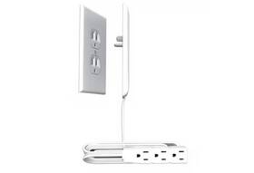 Sleek Socket 8-m-ovsz-w 8 Ft. 3-outlet Cord And Plug Concealer With Management Kit