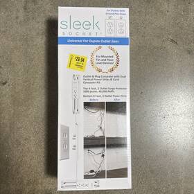 Sleek Socket 850035066010 Original And Patented Ultra-thin Outlet Concealer With Cord