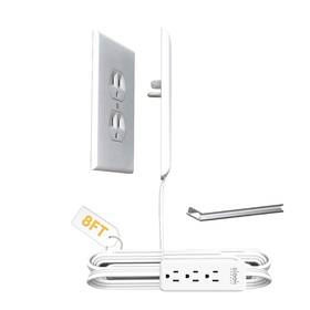 Sleek Socket 850035066058 Original And Patented Pet Proofing Outlet Plug Concealer With Protective Cord