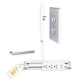 Sleek Socket 850035066232 No Shock Child And Pet Protector Outlet Concealer With Protective Cord Clips F