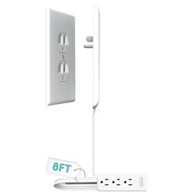 9-m-ovsz-w Sleek Socket Original And Patented Ultra-thin Outlet Concealer With Cord Kit Flat