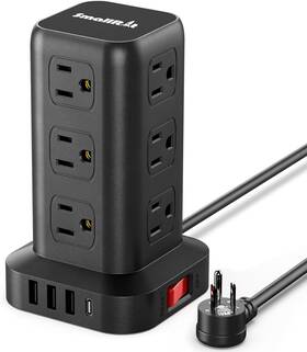 Smallrt 445019671620 Extension Cord With Multiple Outlets Surge Protector Power Strip Tower 12 Ac 4