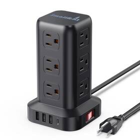 Smallrt 445045811816 Power Strip Tower 12 Outlets With 4 Usb Ports Surge Protector Electric Charging