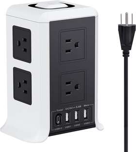 Smallrt 691162929614 16.4ft Extension Cord With Multiple Outlets Power Strip Surge Protector