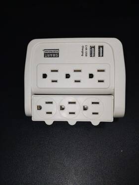 3705722 Smart Electrician 6-outlet Usb Surge Protector Wall Tap