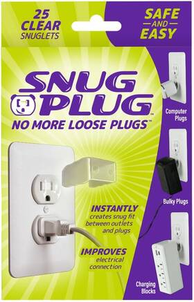 Snug Plug 744110915020 Your Loose Outlet Fix 25/pack Clear