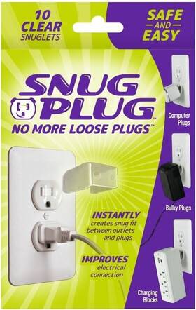 Snug Plug 867137000323 Your Loose Outlet Fix 10/pack Clear