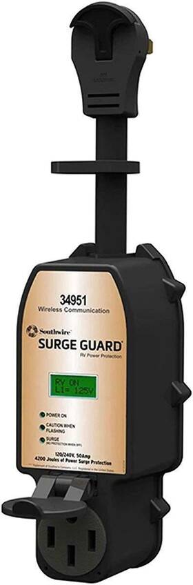 34951 Southwire 032886711916 Surge Guard 50 Amp Portable Rv Protector 4200 Joules