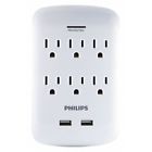 Spp6263wb-37 Philips Surge Tap Usb White 0889446009620
