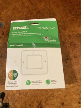 Square D 445012697689 Flush Mount Kit For Whole House Surge Protection