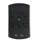 Srg30062usbb-us Masterplug 6-wall Outlet With