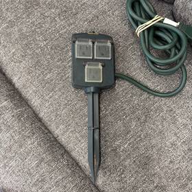 Stanley 702385916425 Waterproof Power Strip Outdoor Staked 3 Plug