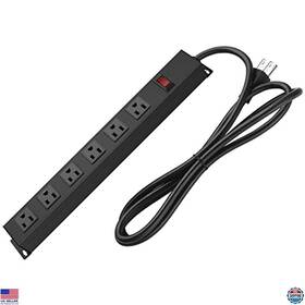 B081mzxg9l Stanley Mountable Metal Power Strip With 6 Ac Outlets And 6ft Cord 15a 125v