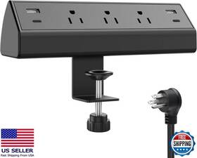 B09qsgjlnh Stanley Desk Clamp Power Strip With 2 Usb-c Ports 3 Outlets 40w Fast Charging