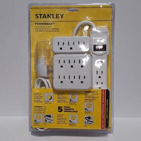 Dr-114 Stanley Powermax Surge Protector Extension Cord Wall Adapter Night Light Set