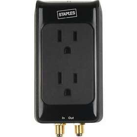 199676 Staples Home Theater Surge Protector 2 Outlets Coaxial Precaution Item Sealed