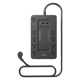 Staples Tech St62784 650va Ups Battery Backup With 8 Outlets Standby Power Supply &