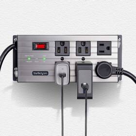 Startech.com 065030902182 6-outlet Industrial Power Strip 125v/15a Emi/rfi Isolation Mountable Pdu 8