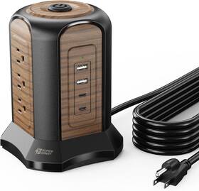 Superdanny 313114647680 Power Strip Tower Surge Protector 10 Ft Extension Cord With Multiple