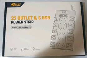 Qr2260-u Superdanny Power Strip Surge Protector With 22 Outlets And 6 Usb New