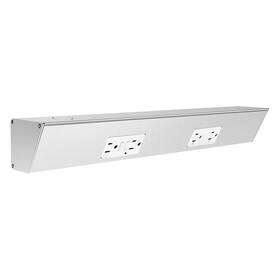 Suplife 673498066447 18 Inch Angled Under Cabinet Outlet Strip Hardwired 2 X 15 Amp 2-year Warranty