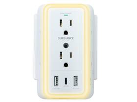 1050j Sureance 740111739856 Multi Plug Wall Outlet Charger Surge Protector 1250w/10a 6 Out