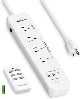 Bhz0323u-3rf Syantek Remote Control Power Strip With 3usb 2 Type A And 1 Type-c 3 Rf