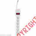 T28046 Westinghouse 6 Grounded Outlet Holiday Surge Protector Indoor 2.5 Ft Cord Nip 686140280467