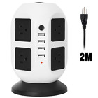 Tan-123-456 Eletecpro Vertical Power Strip Tower Smart Extension Lead 792541886754