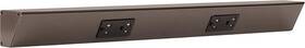 Task Lighting 840002526234 Tr Series Angle Power Strip 24 Inch 2 Dual Black Outlets Bronze