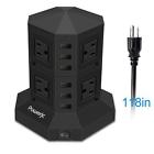Tdc2u6001-2 Powerjc Tower Power Strip Surge Protector Ac Outlets 696227505628