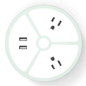 Tech Candy 732030373495 Power House Charging 2 Usb Ports Outlet Plugs Smart Technology F