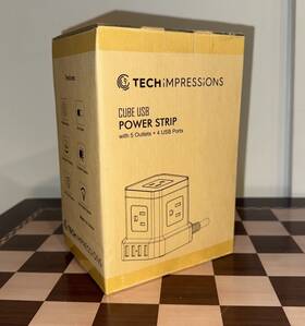 798185502 Tech Impressions Sealed Never Opened Cube Power Strip 5 Outlets 4 Usb Ports