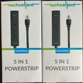 Techcellent 708820113046 3ft 5 In 1 Powerstrip Usb A&c 3 Ac Outlets