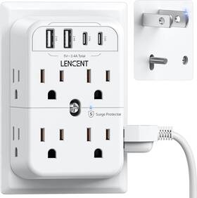 Technology Co. Ltd. 313040989939 2 Prong Power Strip 3 To Outlet Adapter Type C&2 Usb Surge Protecto
