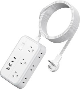 Technology Co. Ltd 313047977977 Extension Cord 15 Ft Power Strip With 6 Outlets 4 Usb Charger 2 C Port Fl