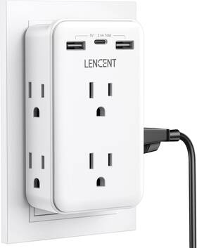 Technology Co. Ltd 726084394124 2 To 3 Prong Outlet Adapter Power Strip With 6 Ac Sockets Usb Ports 1