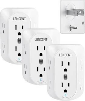 Technology Co. Ltd. 744759512116 2 Prong Power Strip 3 To Grounding Outlet Adapter Polarized Plug Surg
