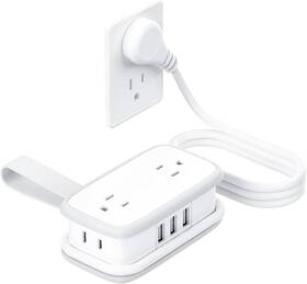 Gt-07 Technology Co. Ltd Travel Power Strip With Usb Ports 4 Outlets 3 4ft Wrapped Short Exten