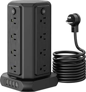 Lsp-16a4u-us Technology Co. Ltd Power Strip Tower Surge Protector 16 Outlet 4 Usb Ports Desktop Charging Stati