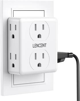 Wsl-05s Technology Co. Ltd. 2 To 3 Prong Outlet Adapter Power Strip 6 Widely Spaced Outlets Extend